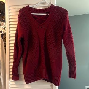 Red Knit Maurice’s Sweater.